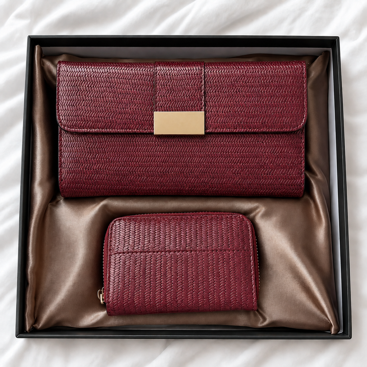 Conjunto de Carteiras Femininas Efeito Crocodilo