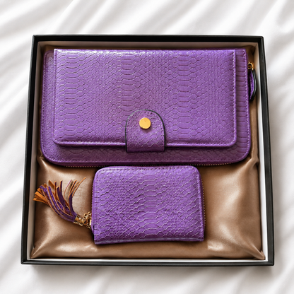 Conjunto de Carteiras Femininas Efeito Crocodilo
