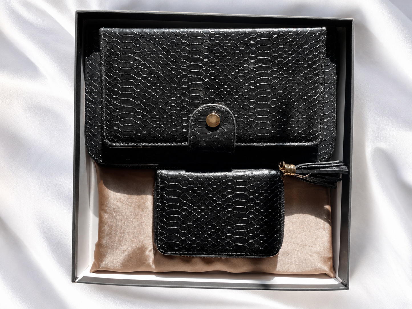 Conjunto de Carteiras Femininas Efeito Crocodilo