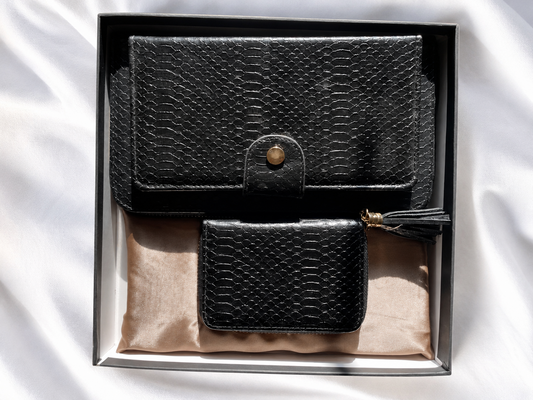 Conjunto de Carteiras Femininas Efeito Crocodilo