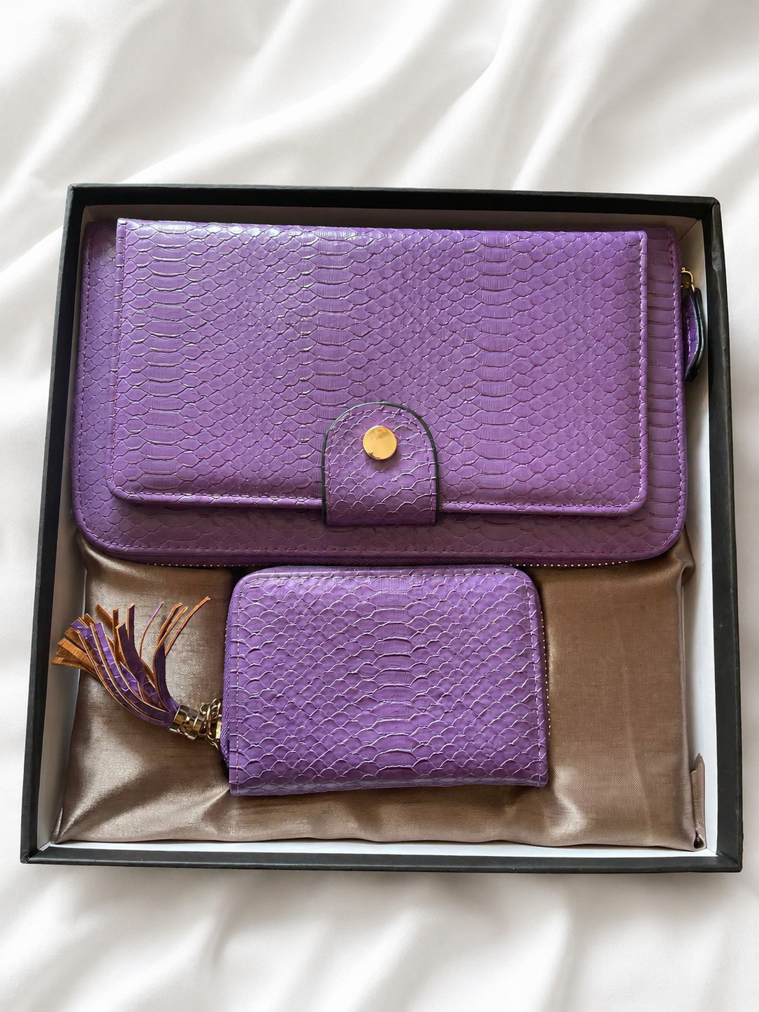 Conjunto de Carteiras Femininas Efeito Crocodilo