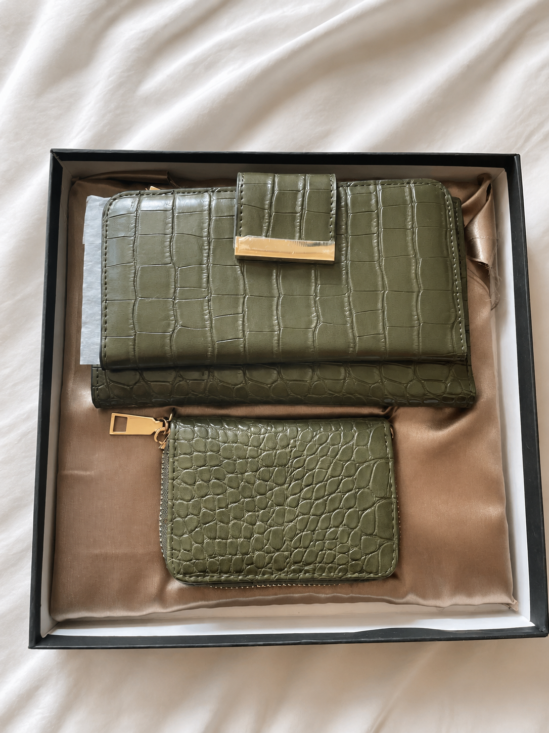 Conjunto de Carteiras Femininas Efeito Crocodilo